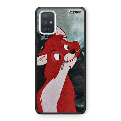 Samsung A71 Tod And Vixey Love 1 θήκη από τη Smartfits με σχέδιο στο πίσω μέρος και μαύρο περίβλημα | Smartphone case with colorful back and black bezels by Smartfits