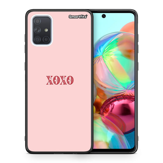 Θήκη Samsung A71 XOXO Love από τη Smartfits με σχέδιο στο πίσω μέρος και μαύρο περίβλημα | Samsung A71 XOXO Love case with colorful back and black bezels
