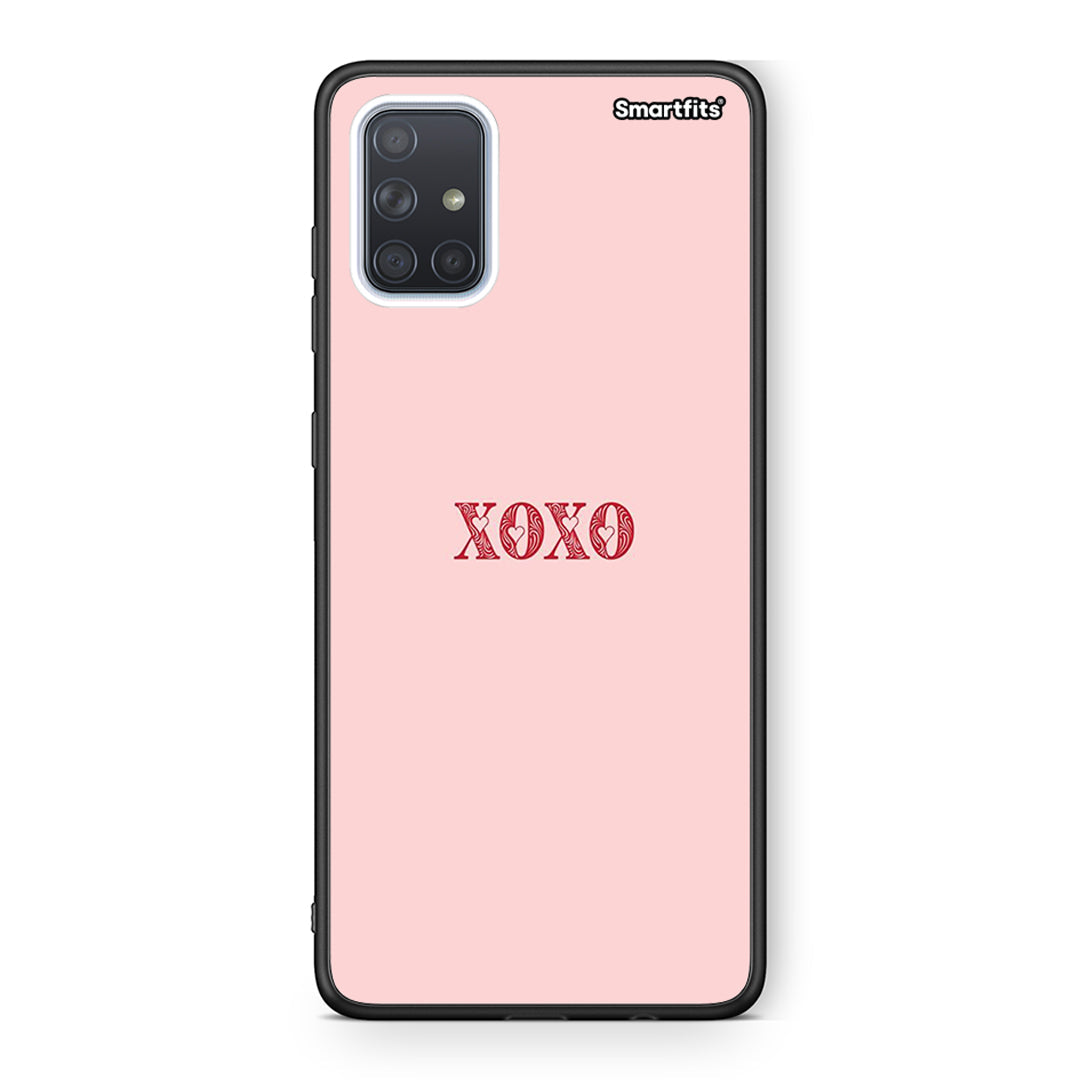 Samsung A71 XOXO Love θήκη από τη Smartfits με σχέδιο στο πίσω μέρος και μαύρο περίβλημα | Smartphone case with colorful back and black bezels by Smartfits