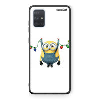 Thumbnail for Samsung A71 Xmas Minion Lights θήκη από τη Smartfits με σχέδιο στο πίσω μέρος και μαύρο περίβλημα | Smartphone case with colorful back and black bezels by Smartfits