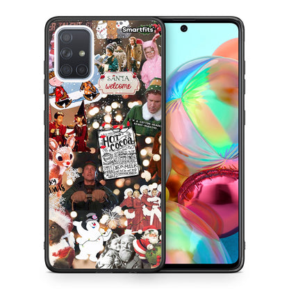 Θήκη Samsung A71 Xmas Movies από τη Smartfits με σχέδιο στο πίσω μέρος και μαύρο περίβλημα | Samsung A71 Xmas Movies case with colorful back and black bezels