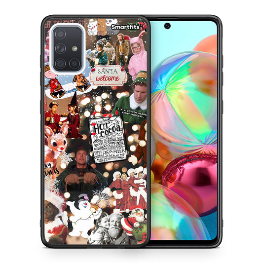 Θήκη Samsung A71 Xmas Movies από τη Smartfits με σχέδιο στο πίσω μέρος και μαύρο περίβλημα | Samsung A71 Xmas Movies case with colorful back and black bezels