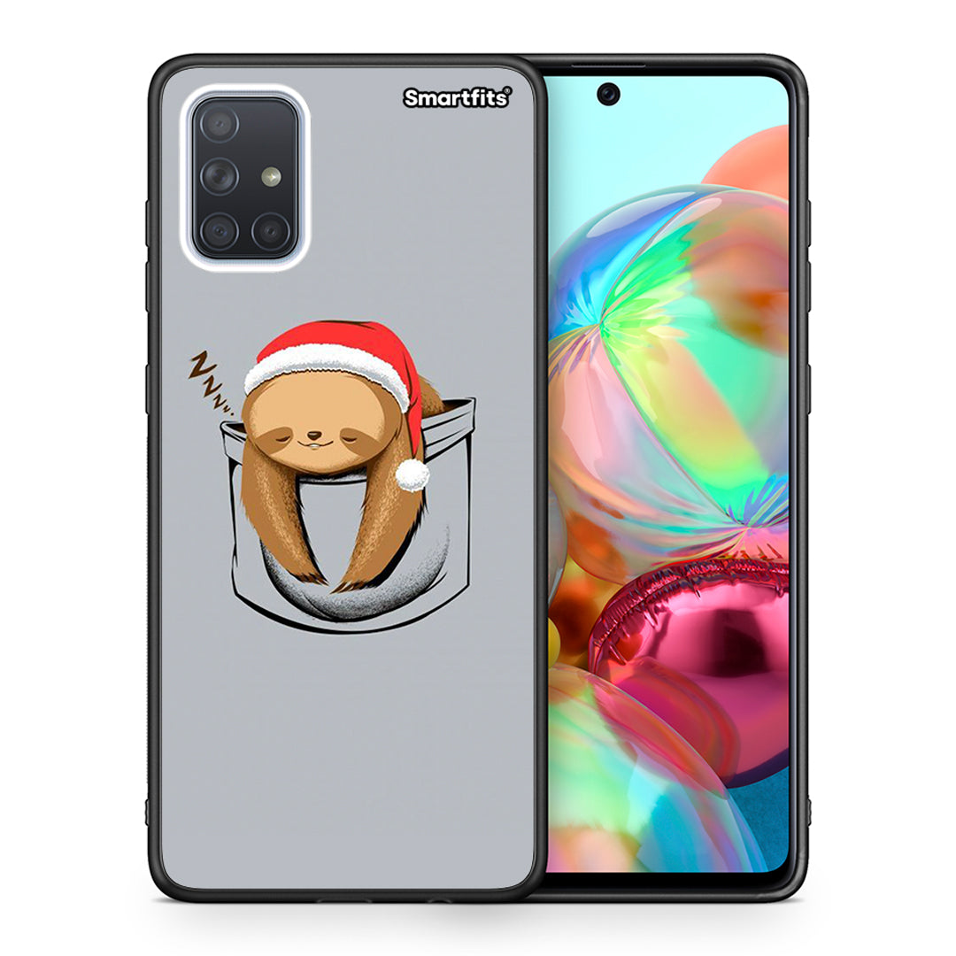 Θήκη Samsung A71 Xmas Zzzz από τη Smartfits με σχέδιο στο πίσω μέρος και μαύρο περίβλημα | Samsung A71 Xmas Zzzz case with colorful back and black bezels
