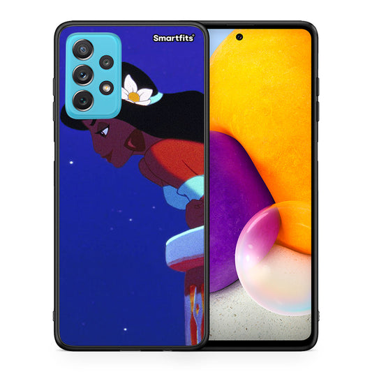 Θήκη Samsung A72 Alladin And Jasmine Love 2 από τη Smartfits με σχέδιο στο πίσω μέρος και μαύρο περίβλημα | Samsung A72 Alladin And Jasmine Love 2 case with colorful back and black bezels