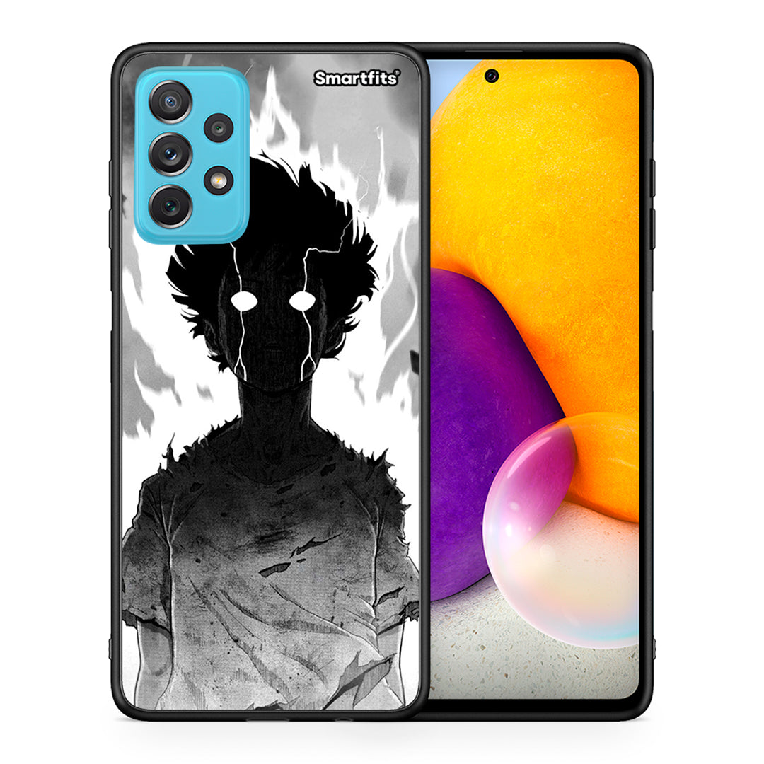 Θήκη Samsung A72 Anime Boy από τη Smartfits με σχέδιο στο πίσω μέρος και μαύρο περίβλημα | Samsung A72 Anime Boy case with colorful back and black bezels