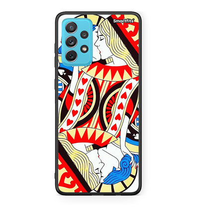 Samsung A72 Card Love θήκη από τη Smartfits με σχέδιο στο πίσω μέρος και μαύρο περίβλημα | Smartphone case with colorful back and black bezels by Smartfits
