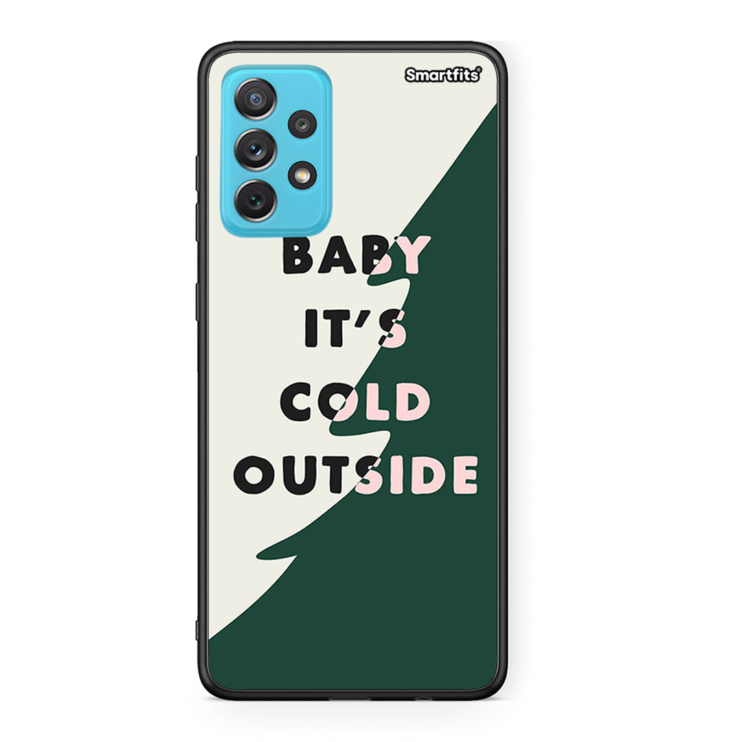 Samsung A72 Cold Outside θήκη από τη Smartfits με σχέδιο στο πίσω μέρος και μαύρο περίβλημα | Smartphone case with colorful back and black bezels by Smartfits