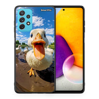 Thumbnail for Θήκη Samsung A72 Duck Face από τη Smartfits με σχέδιο στο πίσω μέρος και μαύρο περίβλημα | Samsung A72 Duck Face case with colorful back and black bezels