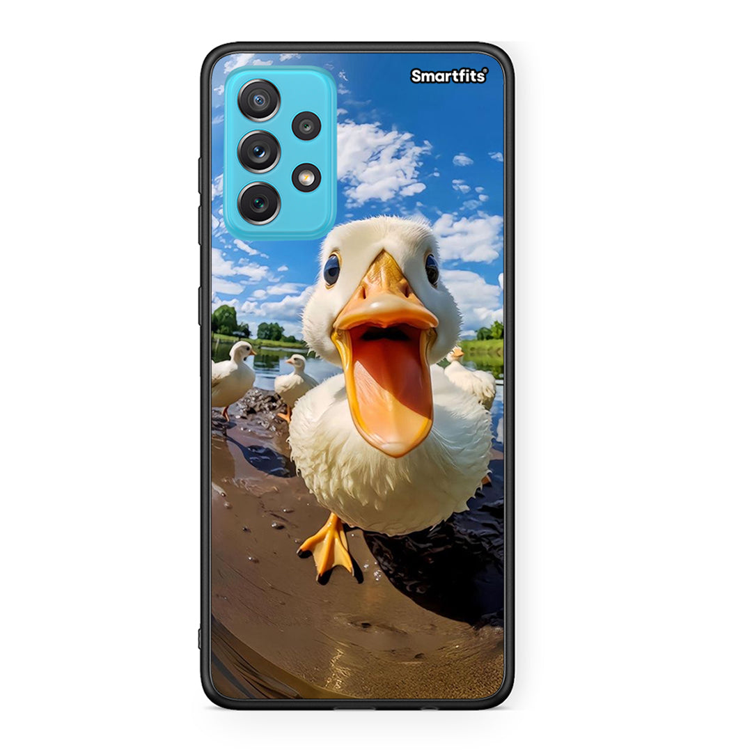 Samsung A72 Duck Face θήκη από τη Smartfits με σχέδιο στο πίσω μέρος και μαύρο περίβλημα | Smartphone case with colorful back and black bezels by Smartfits