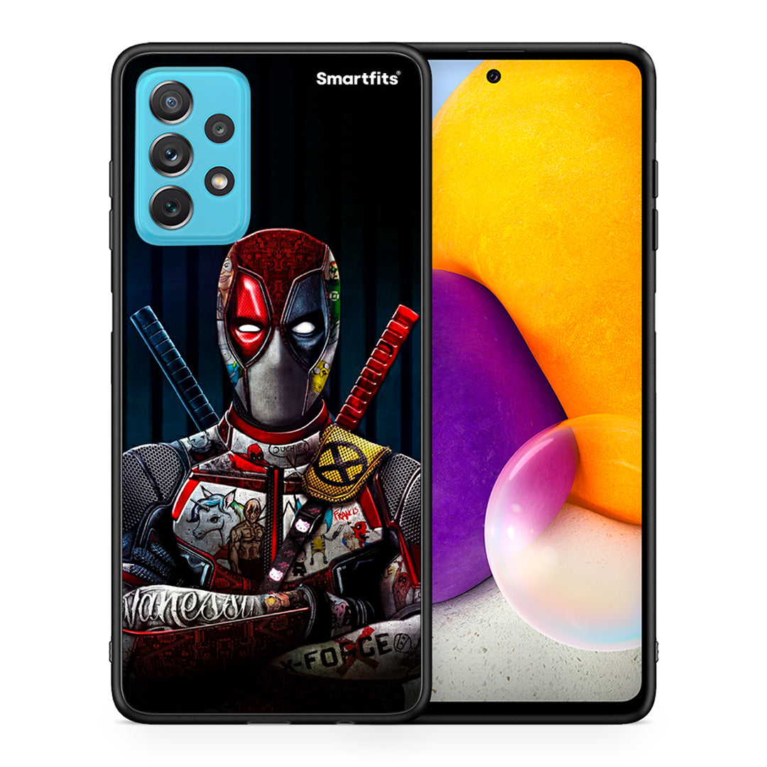 Θήκη Samsung A72 Funny Guy από τη Smartfits με σχέδιο στο πίσω μέρος και μαύρο περίβλημα | Samsung A72 Funny Guy case with colorful back and black bezels