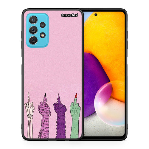 Θήκη Samsung A72 Halloween Be A Lady από τη Smartfits με σχέδιο στο πίσω μέρος και μαύρο περίβλημα | Samsung A72 Halloween Be A Lady case with colorful back and black bezels