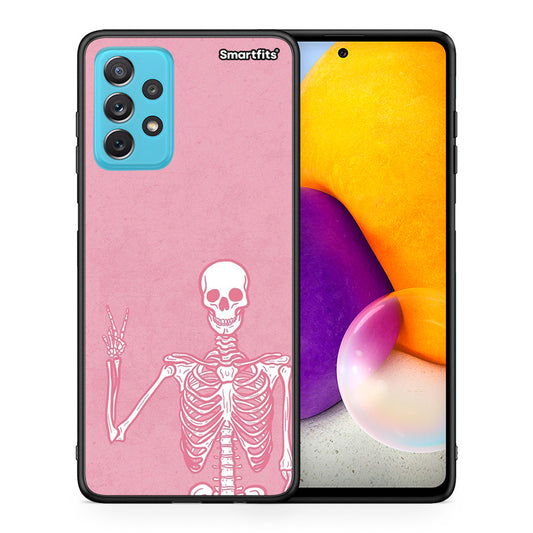 Θήκη Samsung A72 Halloween Motivation από τη Smartfits με σχέδιο στο πίσω μέρος και μαύρο περίβλημα | Samsung A72 Halloween Motivation case with colorful back and black bezels
