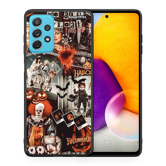 Θήκη Samsung A72 Halloween Spooky Season από τη Smartfits με σχέδιο στο πίσω μέρος και μαύρο περίβλημα | Samsung A72 Halloween Spooky Season case with colorful back and black bezels