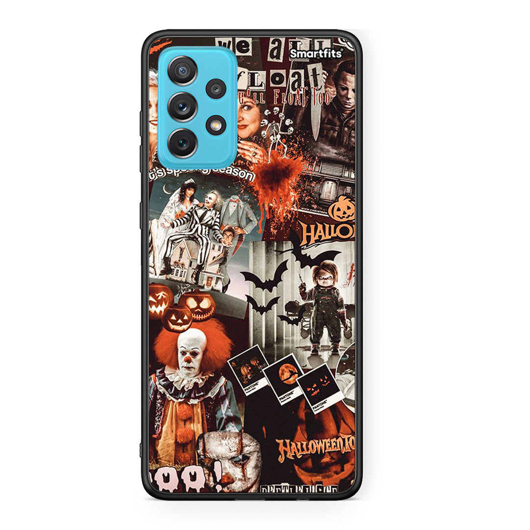 Samsung A72 Halloween Spooky Season Θήκη από τη Smartfits με σχέδιο στο πίσω μέρος και μαύρο περίβλημα | Smartphone case with colorful back and black bezels by Smartfits