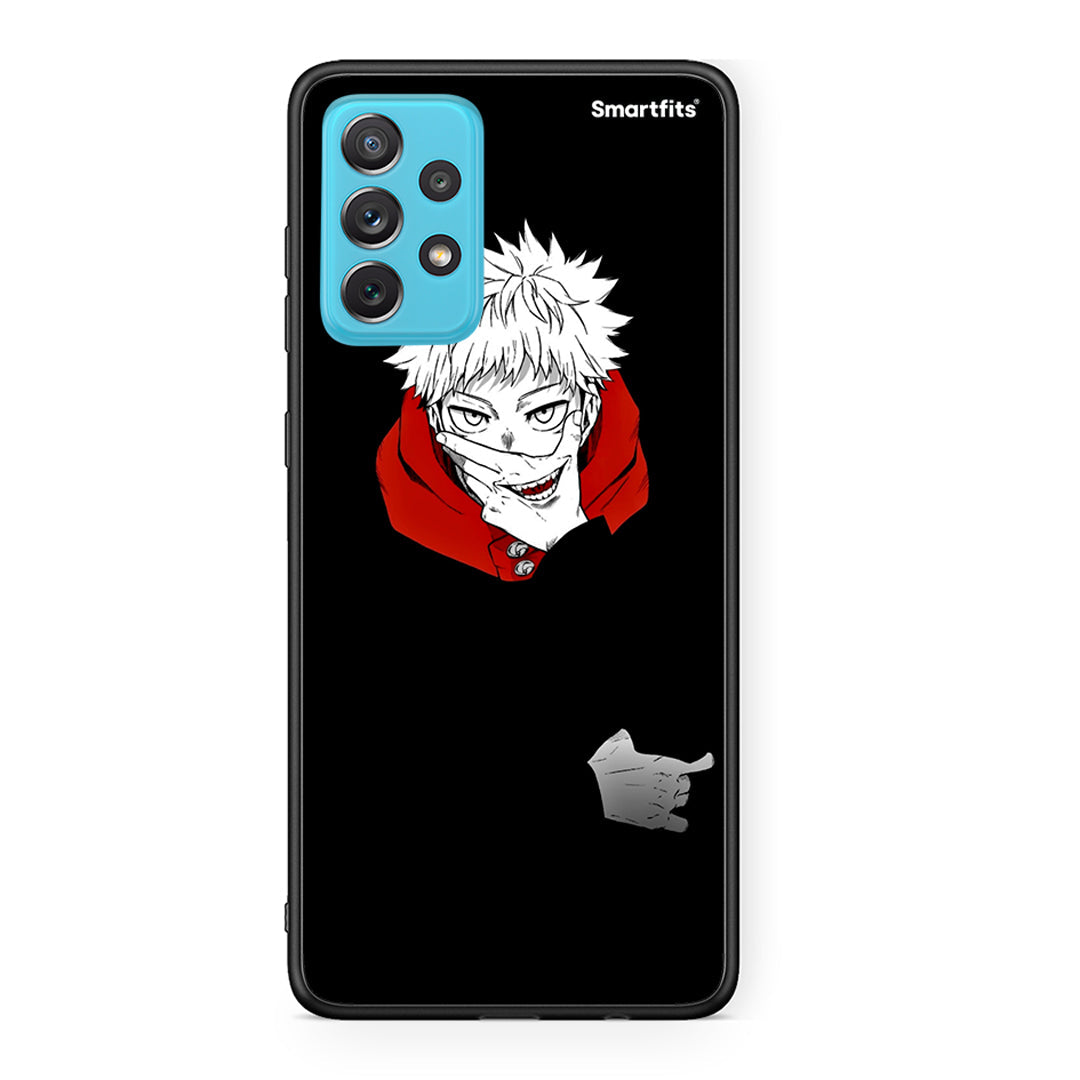 Samsung A72 Itadori Anime θήκη από τη Smartfits με σχέδιο στο πίσω μέρος και μαύρο περίβλημα | Smartphone case with colorful back and black bezels by Smartfits