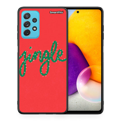 Θήκη Samsung A72 Jingle Xmas από τη Smartfits με σχέδιο στο πίσω μέρος και μαύρο περίβλημα | Samsung A72 Jingle Xmas case with colorful back and black bezels