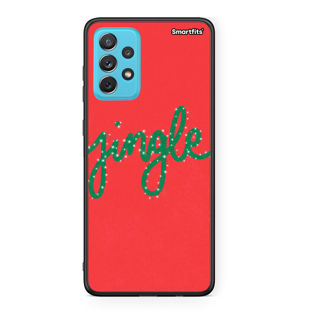 Samsung A72 Jingle Xmas θήκη από τη Smartfits με σχέδιο στο πίσω μέρος και μαύρο περίβλημα | Smartphone case with colorful back and black bezels by Smartfits