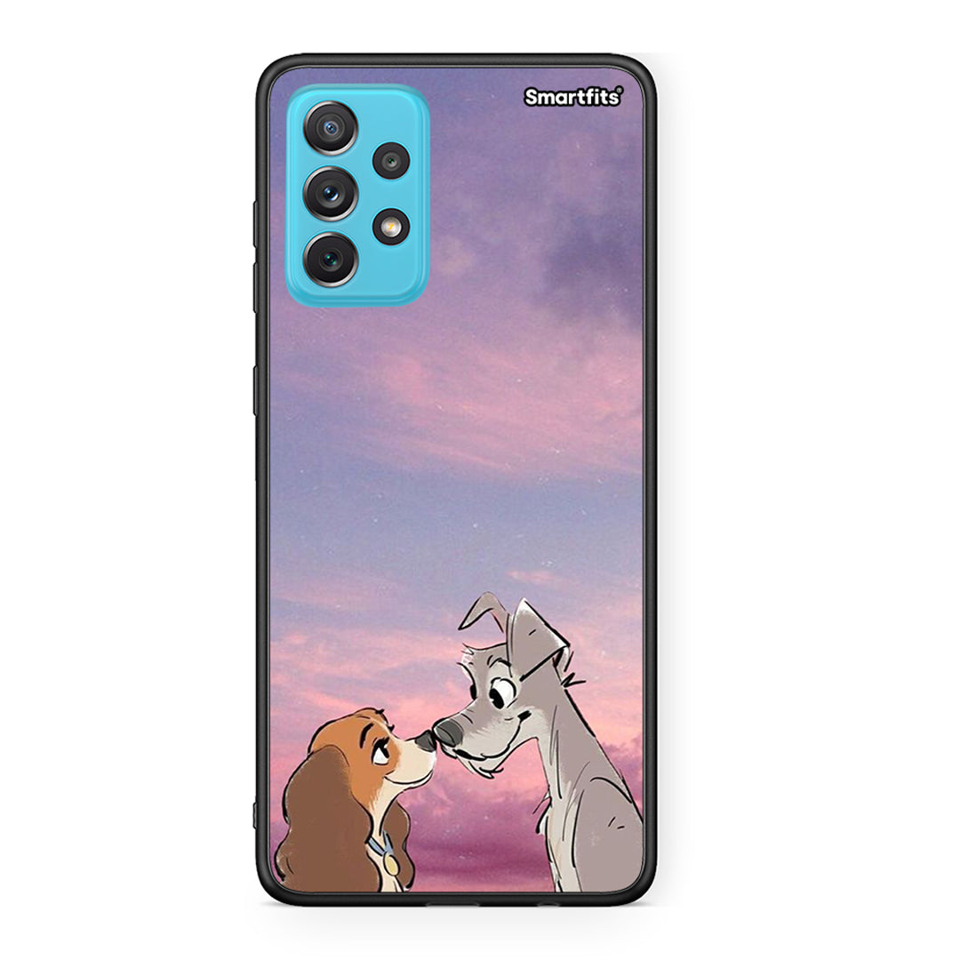 Samsung A72 Lady And Tramp θήκη από τη Smartfits με σχέδιο στο πίσω μέρος και μαύρο περίβλημα | Smartphone case with colorful back and black bezels by Smartfits