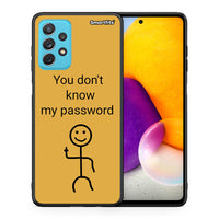 Thumbnail for Θήκη Samsung A72 My Password από τη Smartfits με σχέδιο στο πίσω μέρος και μαύρο περίβλημα | Samsung A72 My Password case with colorful back and black bezels