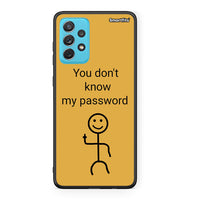 Thumbnail for Samsung A72 My Password Θήκη από τη Smartfits με σχέδιο στο πίσω μέρος και μαύρο περίβλημα | Smartphone case with colorful back and black bezels by Smartfits