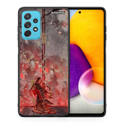 Θήκη Samsung A72 Nezuko Kamado από τη Smartfits με σχέδιο στο πίσω μέρος και μαύρο περίβλημα | Samsung A72 Nezuko Kamado case with colorful back and black bezels