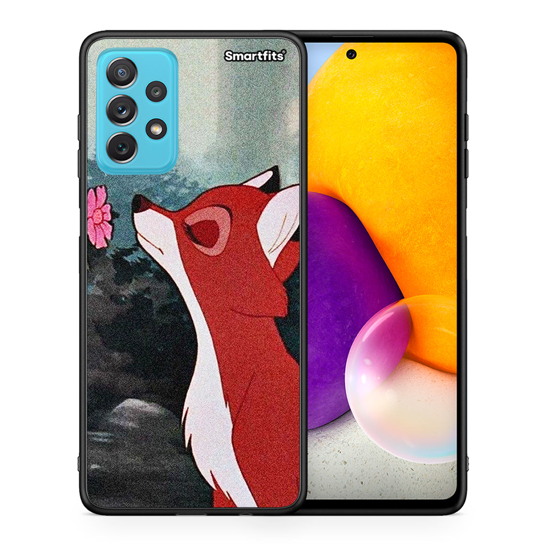 Θήκη Samsung A72 Tod And Vixey Love 2 από τη Smartfits με σχέδιο στο πίσω μέρος και μαύρο περίβλημα | Samsung A72 Tod And Vixey Love 2 case with colorful back and black bezels