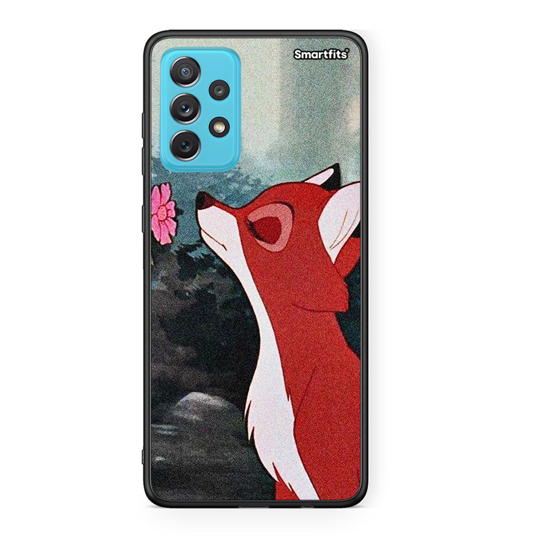 Samsung A72 Tod And Vixey Love 2 θήκη από τη Smartfits με σχέδιο στο πίσω μέρος και μαύρο περίβλημα | Smartphone case with colorful back and black bezels by Smartfits