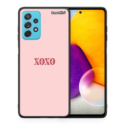 Θήκη Samsung A72 XOXO Love από τη Smartfits με σχέδιο στο πίσω μέρος και μαύρο περίβλημα | Samsung A72 XOXO Love case with colorful back and black bezels
