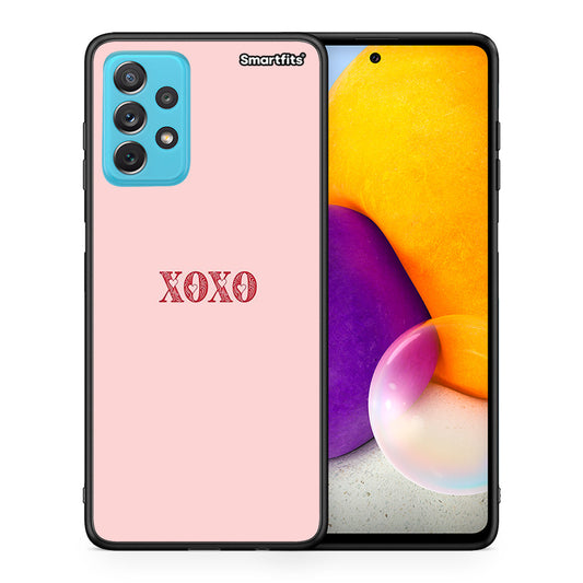 Θήκη Samsung A72 XOXO Love από τη Smartfits με σχέδιο στο πίσω μέρος και μαύρο περίβλημα | Samsung A72 XOXO Love case with colorful back and black bezels