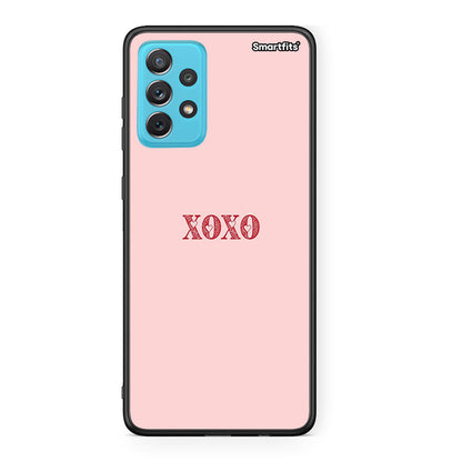 Samsung A72 XOXO Love θήκη από τη Smartfits με σχέδιο στο πίσω μέρος και μαύρο περίβλημα | Smartphone case with colorful back and black bezels by Smartfits