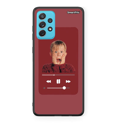 Samsung A72 Xmas Alone Music θήκη από τη Smartfits με σχέδιο στο πίσω μέρος και μαύρο περίβλημα | Smartphone case with colorful back and black bezels by Smartfits
