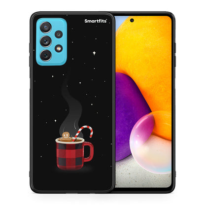 Θήκη Samsung A72 Xmas Bathing από τη Smartfits με σχέδιο στο πίσω μέρος και μαύρο περίβλημα | Samsung A72 Xmas Bathing case with colorful back and black bezels