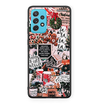 Samsung A72 Xmas Habbits θήκη από τη Smartfits με σχέδιο στο πίσω μέρος και μαύρο περίβλημα | Smartphone case with colorful back and black bezels by Smartfits