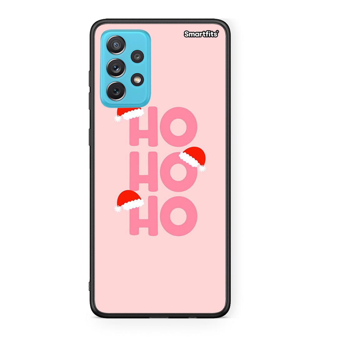 Samsung A72 Xmas Ho Ho Ho θήκη από τη Smartfits με σχέδιο στο πίσω μέρος και μαύρο περίβλημα | Smartphone case with colorful back and black bezels by Smartfits