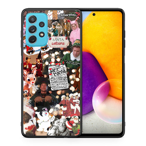 Θήκη Samsung A72 Xmas Movies από τη Smartfits με σχέδιο στο πίσω μέρος και μαύρο περίβλημα | Samsung A72 Xmas Movies case with colorful back and black bezels