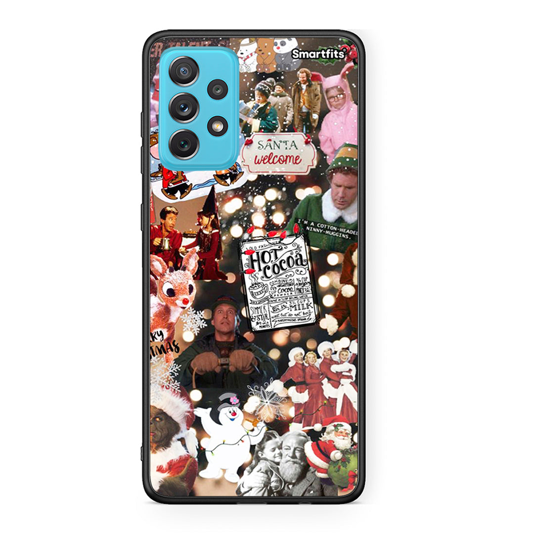 Samsung A72 Xmas Movies θήκη από τη Smartfits με σχέδιο στο πίσω μέρος και μαύρο περίβλημα | Smartphone case with colorful back and black bezels by Smartfits