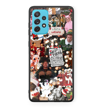 Samsung A72 Xmas Movies θήκη από τη Smartfits με σχέδιο στο πίσω μέρος και μαύρο περίβλημα | Smartphone case with colorful back and black bezels by Smartfits