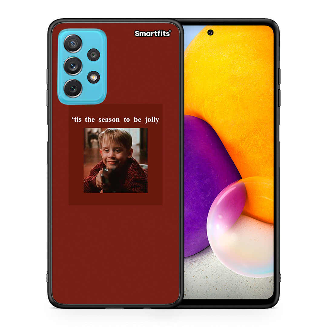 Θήκη Samsung A72 Xmas Ultimate Spirit από τη Smartfits με σχέδιο στο πίσω μέρος και μαύρο περίβλημα | Samsung A72 Xmas Ultimate Spirit case with colorful back and black bezels