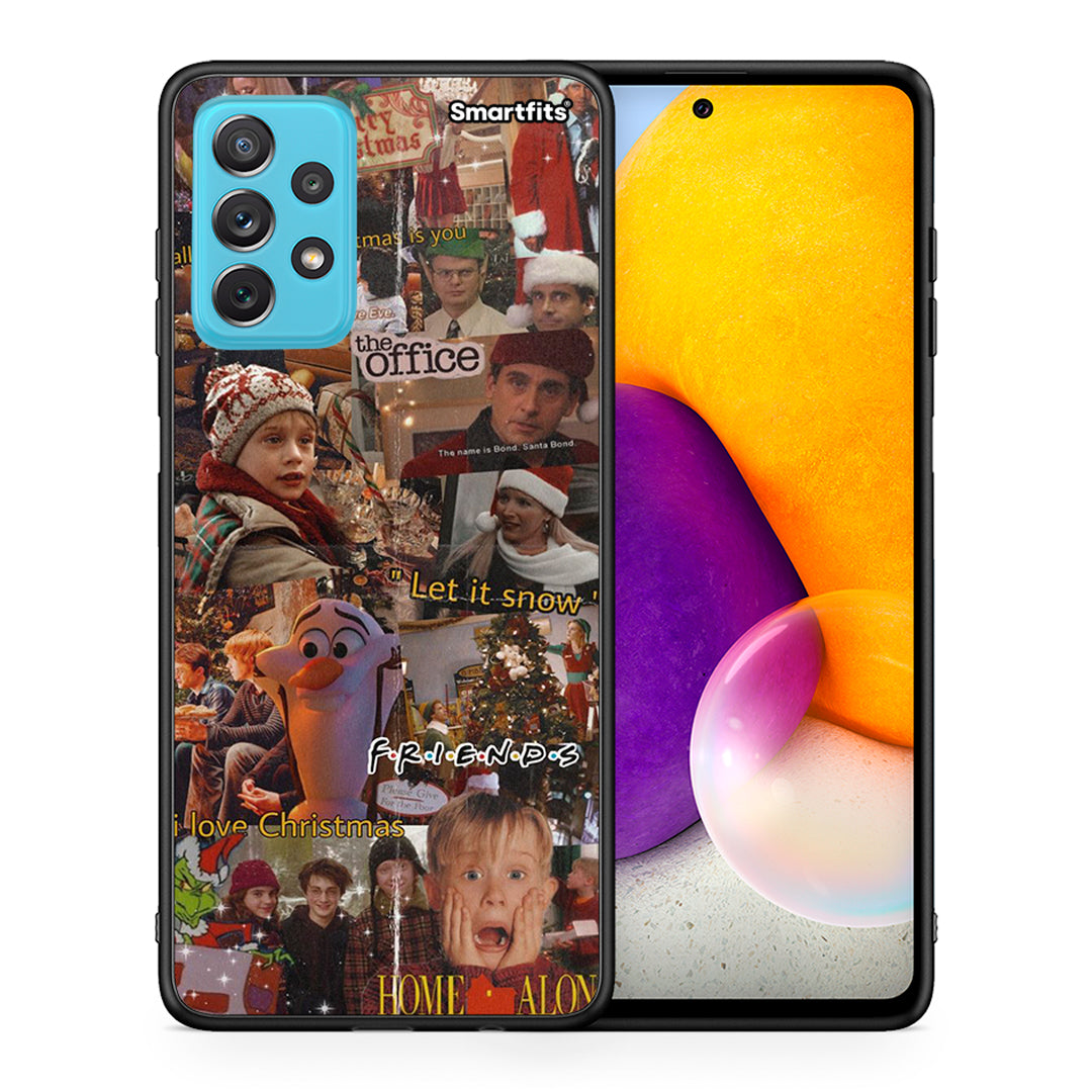 Θήκη Samsung A72 Xmas Wishes από τη Smartfits με σχέδιο στο πίσω μέρος και μαύρο περίβλημα | Samsung A72 Xmas Wishes case with colorful back and black bezels