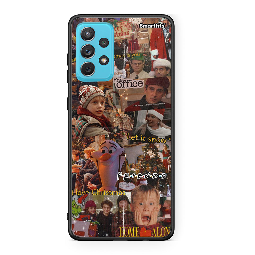 Samsung A72 Xmas Wishes θήκη από τη Smartfits με σχέδιο στο πίσω μέρος και μαύρο περίβλημα | Smartphone case with colorful back and black bezels by Smartfits