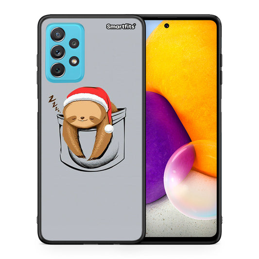 Θήκη Samsung A72 Xmas Zzzz από τη Smartfits με σχέδιο στο πίσω μέρος και μαύρο περίβλημα | Samsung A72 Xmas Zzzz case with colorful back and black bezels
