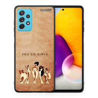 Thumbnail for Θήκη Samsung A72 You Go Girl από τη Smartfits με σχέδιο στο πίσω μέρος και μαύρο περίβλημα | Samsung A72 You Go Girl case with colorful back and black bezels