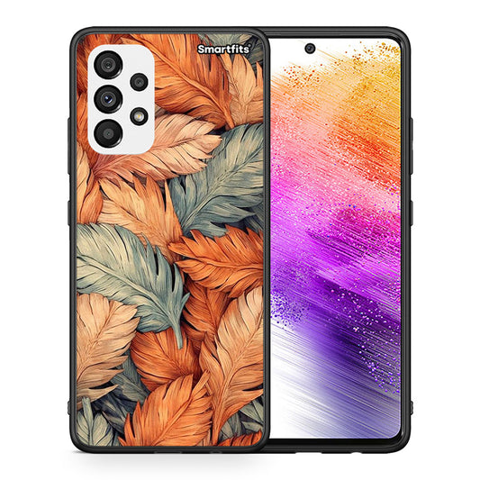 Θήκη Samsung A73 5G Autumn Leaves από τη Smartfits με σχέδιο στο πίσω μέρος και μαύρο περίβλημα | Samsung A73 5G Autumn Leaves case with colorful back and black bezels