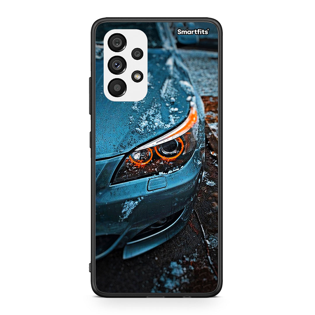 Samsung A73 5G Bmw E60 Θήκη από τη Smartfits με σχέδιο στο πίσω μέρος και μαύρο περίβλημα | Smartphone case with colorful back and black bezels by Smartfits