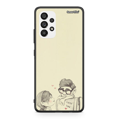 Samsung A73 5G Carl And Ellie θήκη από τη Smartfits με σχέδιο στο πίσω μέρος και μαύρο περίβλημα | Smartphone case with colorful back and black bezels by Smartfits