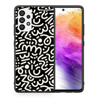 Thumbnail for Θήκη Samsung A73 5G Doodle Art από τη Smartfits με σχέδιο στο πίσω μέρος και μαύρο περίβλημα | Samsung A73 5G Doodle Art case with colorful back and black bezels