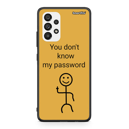 Samsung A73 5G My Password Θήκη από τη Smartfits με σχέδιο στο πίσω μέρος και μαύρο περίβλημα | Smartphone case with colorful back and black bezels by Smartfits