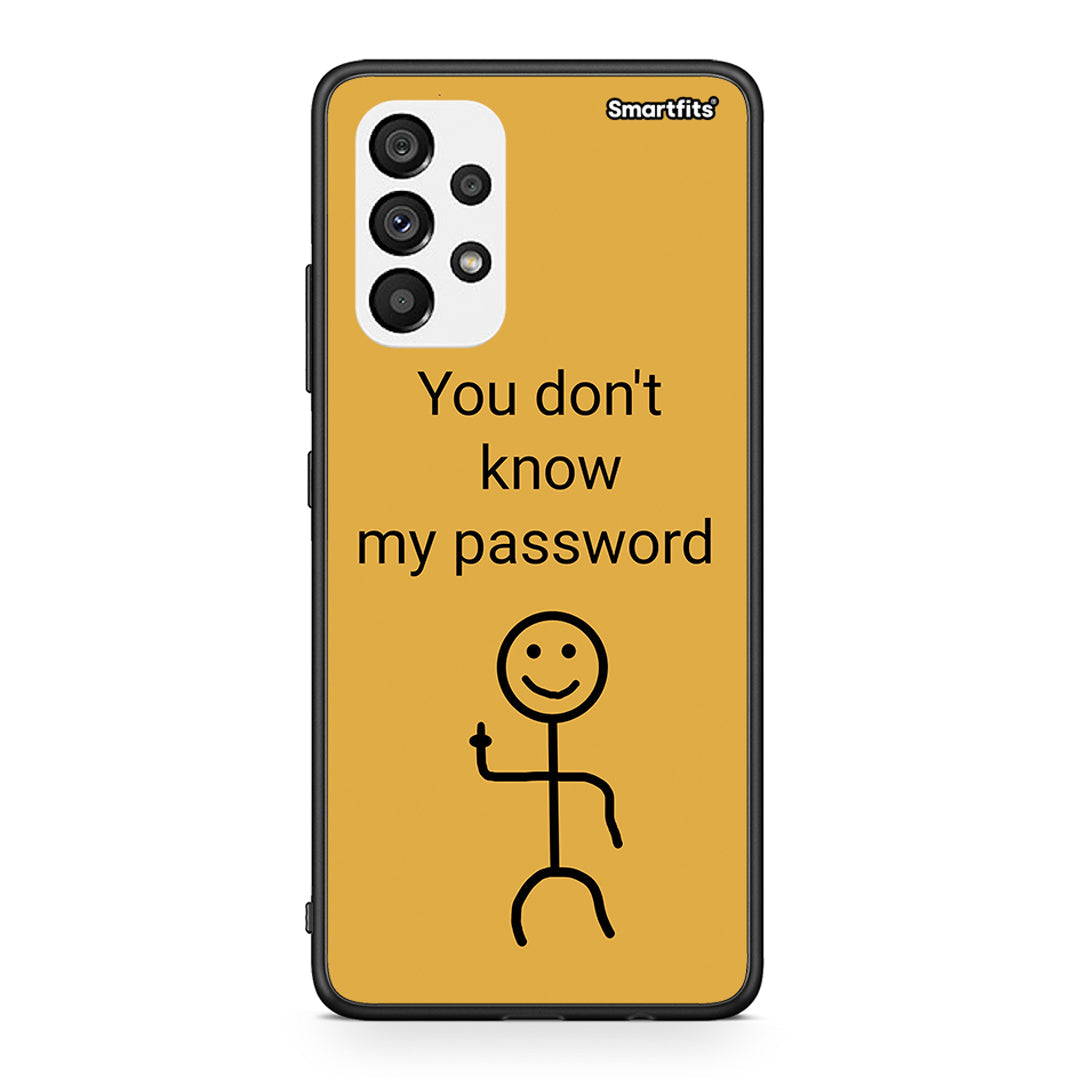 Samsung A73 5G My Password Θήκη από τη Smartfits με σχέδιο στο πίσω μέρος και μαύρο περίβλημα | Smartphone case with colorful back and black bezels by Smartfits