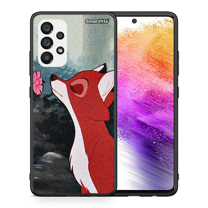 Θήκη Samsung A73 5G Tod And Vixey Love 2 από τη Smartfits με σχέδιο στο πίσω μέρος και μαύρο περίβλημα | Samsung A73 5G Tod And Vixey Love 2 case with colorful back and black bezels