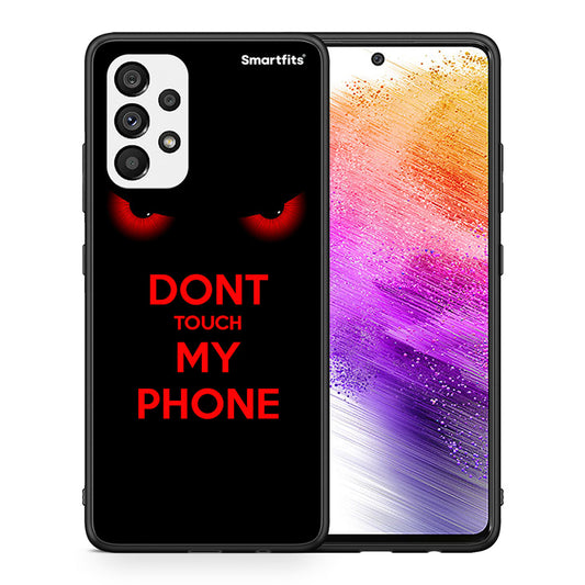 Θήκη Samsung A73 5G Touch My Phone από τη Smartfits με σχέδιο στο πίσω μέρος και μαύρο περίβλημα | Samsung A73 5G Touch My Phone case with colorful back and black bezels